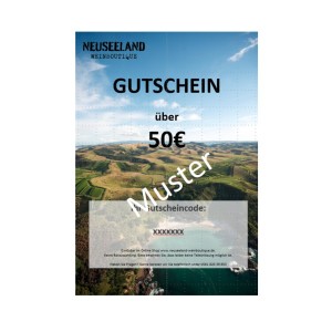 50 Euro Geschenkgutschein Neuseeland Weinboutique