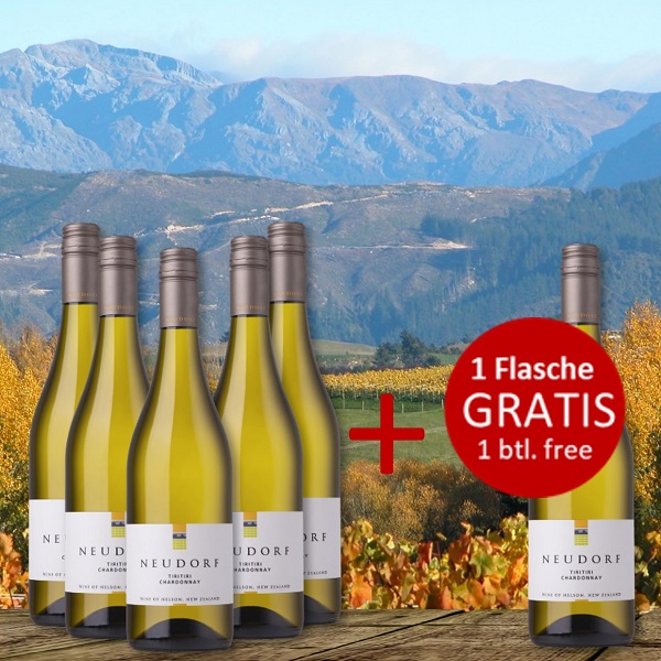 5+1 Set Neudorf Tiritiri Chardonnay 2019 - 1 Flasche GRATIS